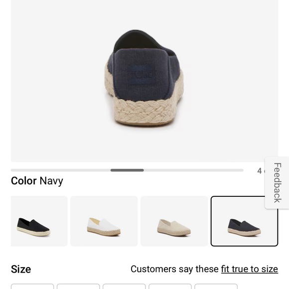 Tom’s Wear Good Navy Canvas Allison Espadrille slip-on woman - Picture 2 of 7